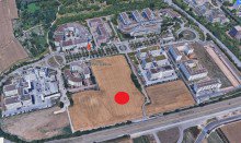 Vogelperspektive ToFa: Ihr neuer Standort vor den Toren von Mainz...