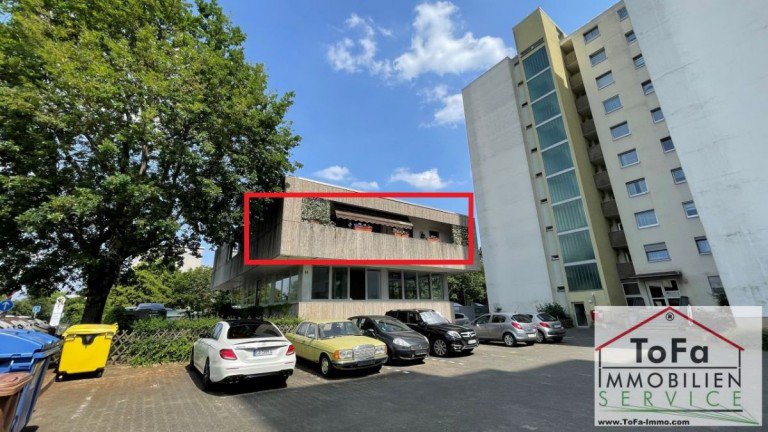 Objektansicht R�sselsheim Etagenwohnung ToFa: sonnige Balkonwohnung mit Tageslichtwannenbad und Tiefgaragenstellplatz