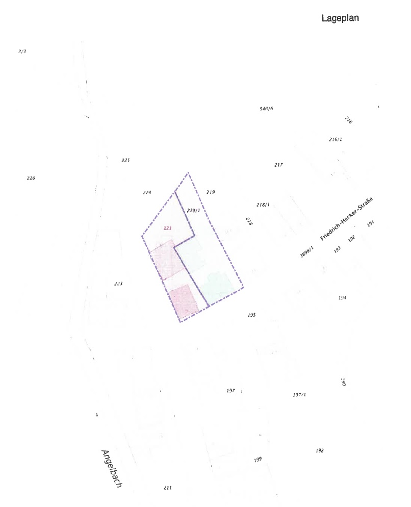 Lageplan Mehrfamilienhaus Angelbachtal